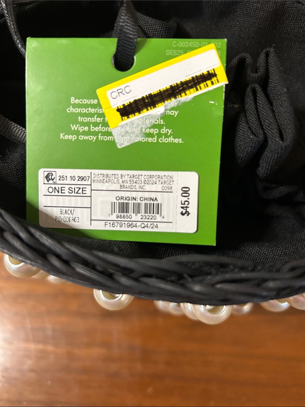 Kate spade x Target Woven Pearl-Embellished Bucket Bag - Black - Picture 11 of 11